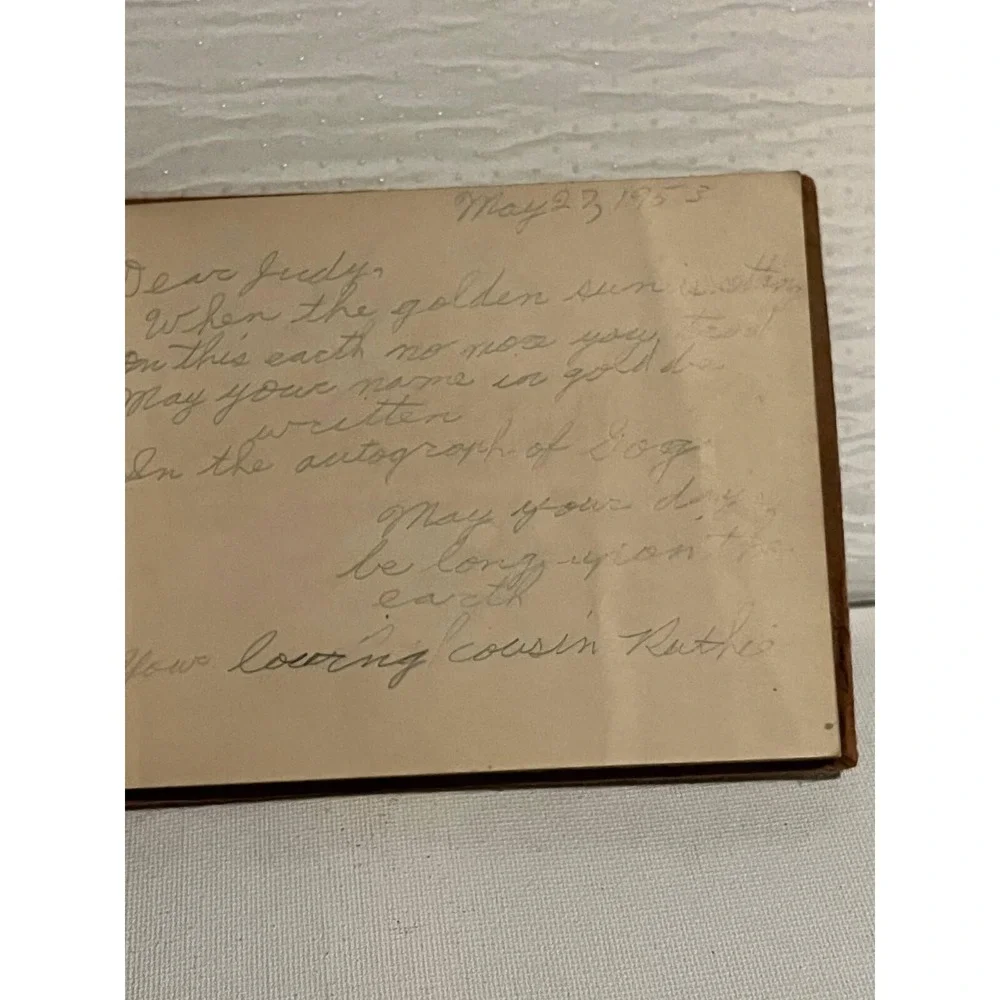 Vintage 1941-2 Grade School Autograph Book 7th‎ Grade California